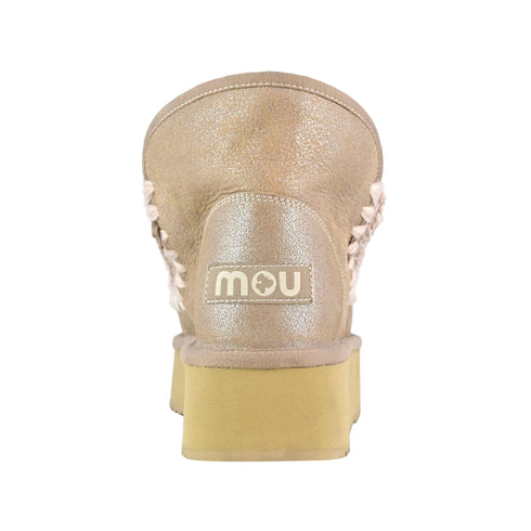 MOU Stivali Stivaletto Donna Mini Eskimo Platform metalic 36 - Francavilla Moda